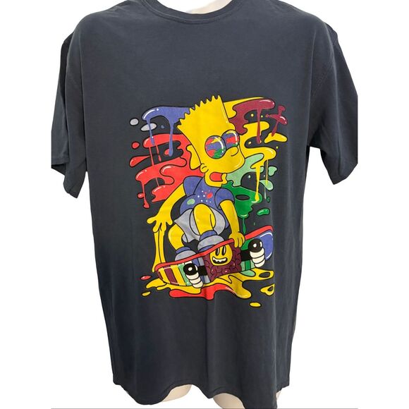 Comfort Colors Bart Simpson Grey T-Shirt. Size Medium. EUC - Picture 2 of 6